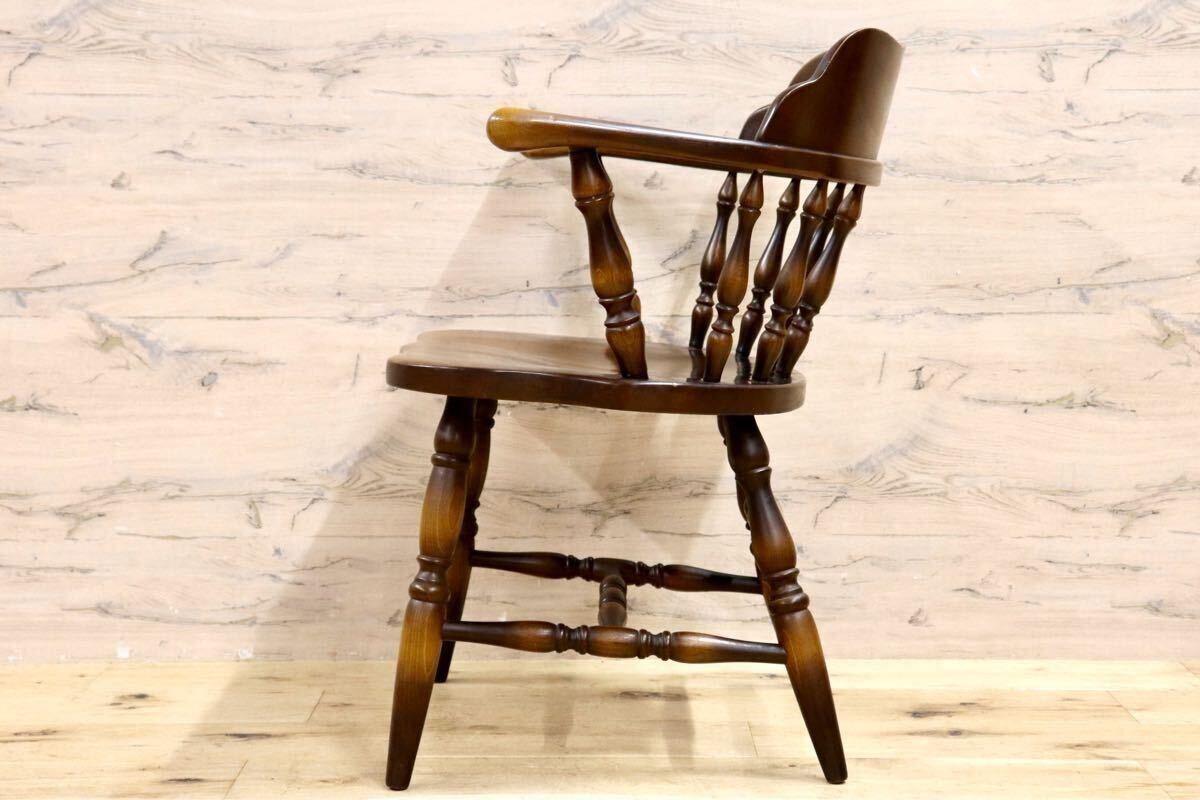 GMIK227A○飛騨産業 / HIDA キツツキ 穂高 アームチェア ダイニングチェア キャプテンチェア ブナ材 椅子 ヴィンテージ 無垢 国産家具