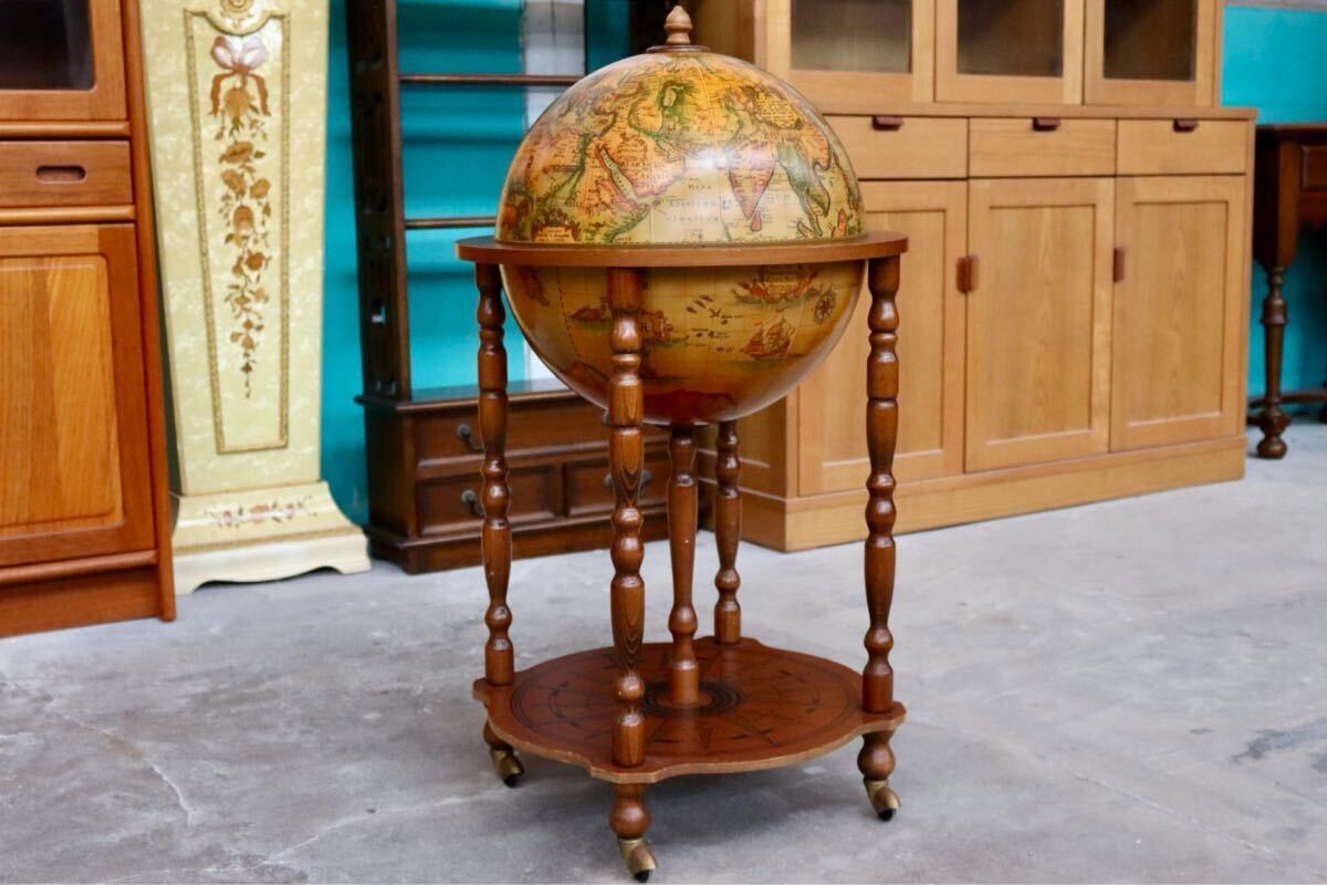 GMHS96D○西洋 ヴィンテージ家具 収納家具 小物入れ 雑貨 地球儀 インテリア アンティーク おしゃれ 店舗什器 飾り
