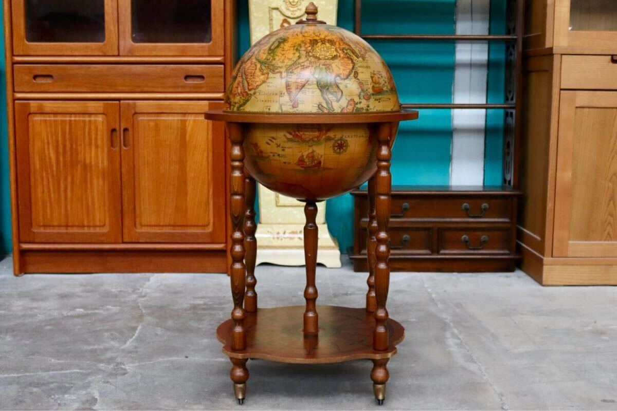 GMHS96D○西洋 ヴィンテージ家具 収納家具 小物入れ 雑貨 地球儀 インテリア アンティーク おしゃれ 店舗什器 飾り