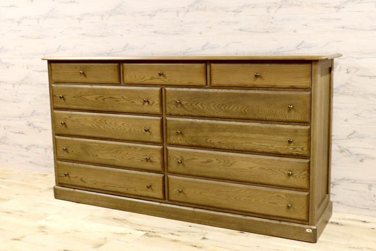GMIK320B○近藤工芸 / OAK Solid Furniture 北海道旭川 整理タンス チェスト タンス 箪笥 引き出し 楢材 オールド ヴィンテージ 収納家具