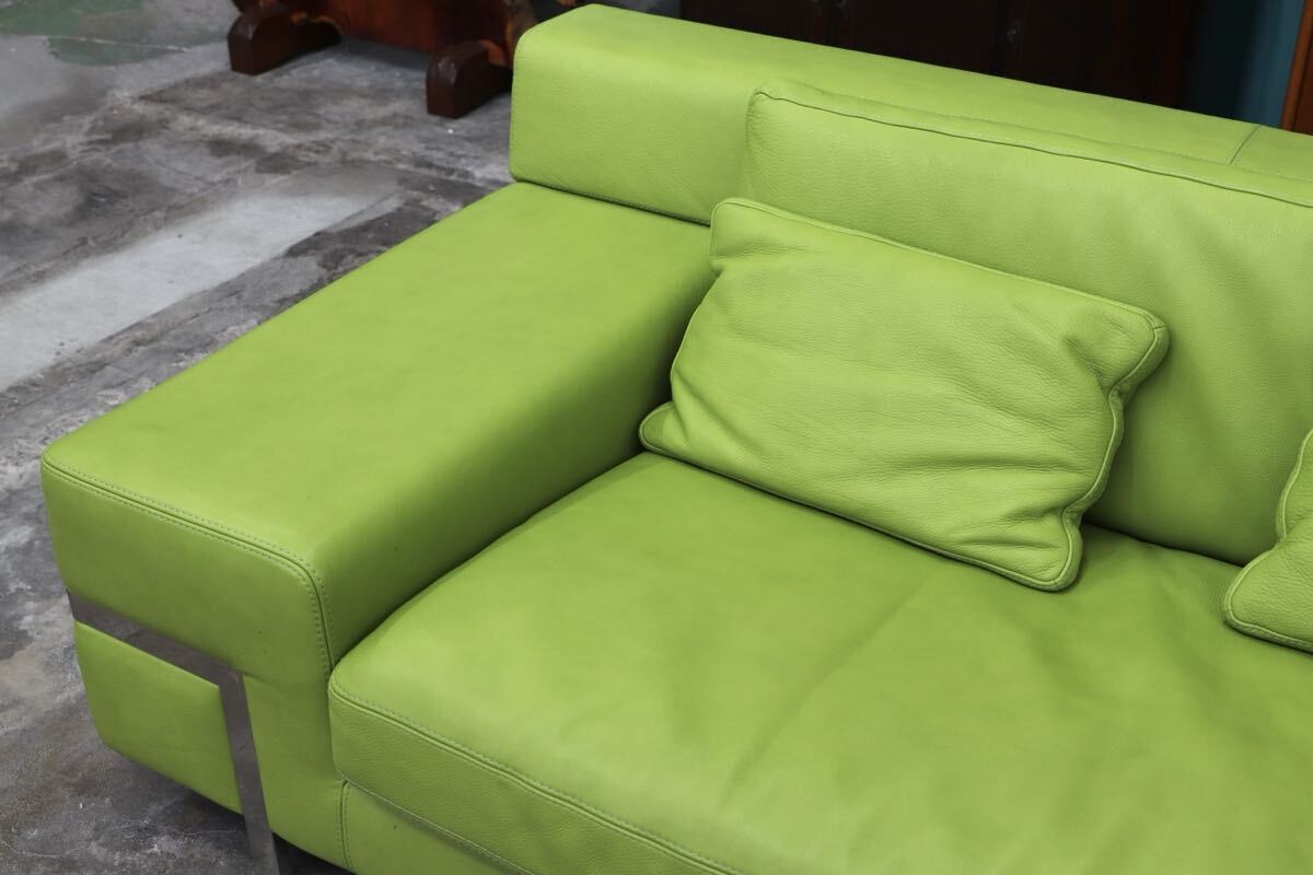 GMIK371○Contempo furniture / コンテンポ 大型 3人掛けソファ トリプルソファ イタリア製 本革 長椅子 検)cassina b&b arflex