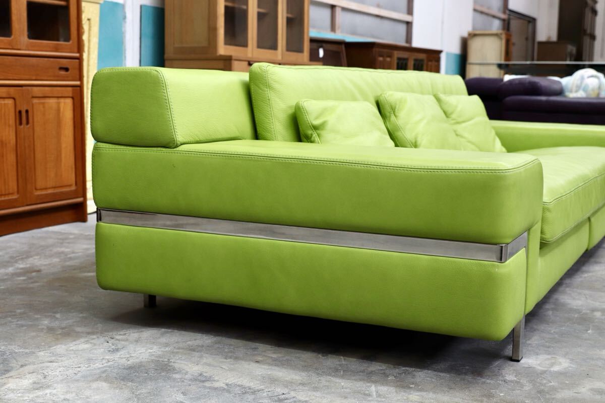 GMIK371○Contempo furniture / コンテンポ 大型 3人掛けソファ トリプルソファ イタリア製 本革 長椅子 検)cassina b&b arflex