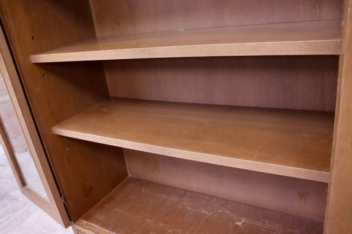 GMHK876○神戸洋家具 アンティーク キャビネット 本棚 飾り棚 食器棚 収納棚 書棚 古民家 クラシック