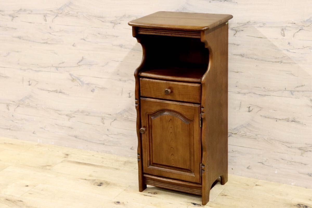 GMIH197○karimoku / カリモク コロニアル 電話台 FAX台 花台 飾り台 収納家具 国産家具