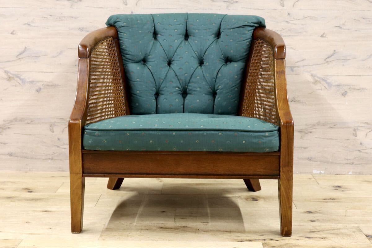 GMIH221B○三越家具 Brugge ブルージュ アームチェア ラウンジチェア ファブリック ラタン クラシック ヨーロピアン 英国カントリー 椅子