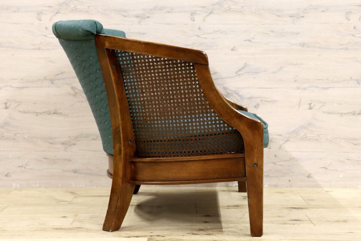 GMIH221B○三越家具 Brugge ブルージュ アームチェア ラウンジチェア ファブリック ラタン クラシック ヨーロピアン 英国カントリー 椅子