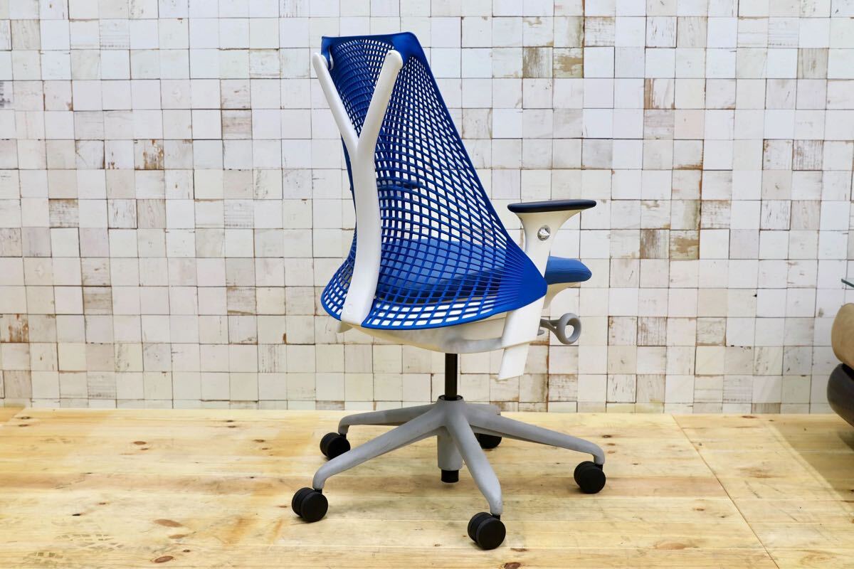 GMHK379F○Herman Miller / ハーマンミラー セイルチェア デスクチェア オフィスチェア ワークチェア ブルー 定価約11.8万