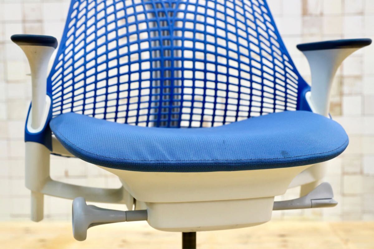 GMHK379F○Herman Miller / ハーマンミラー セイルチェア デスクチェア オフィスチェア ワークチェア ブルー 定価約11.8万