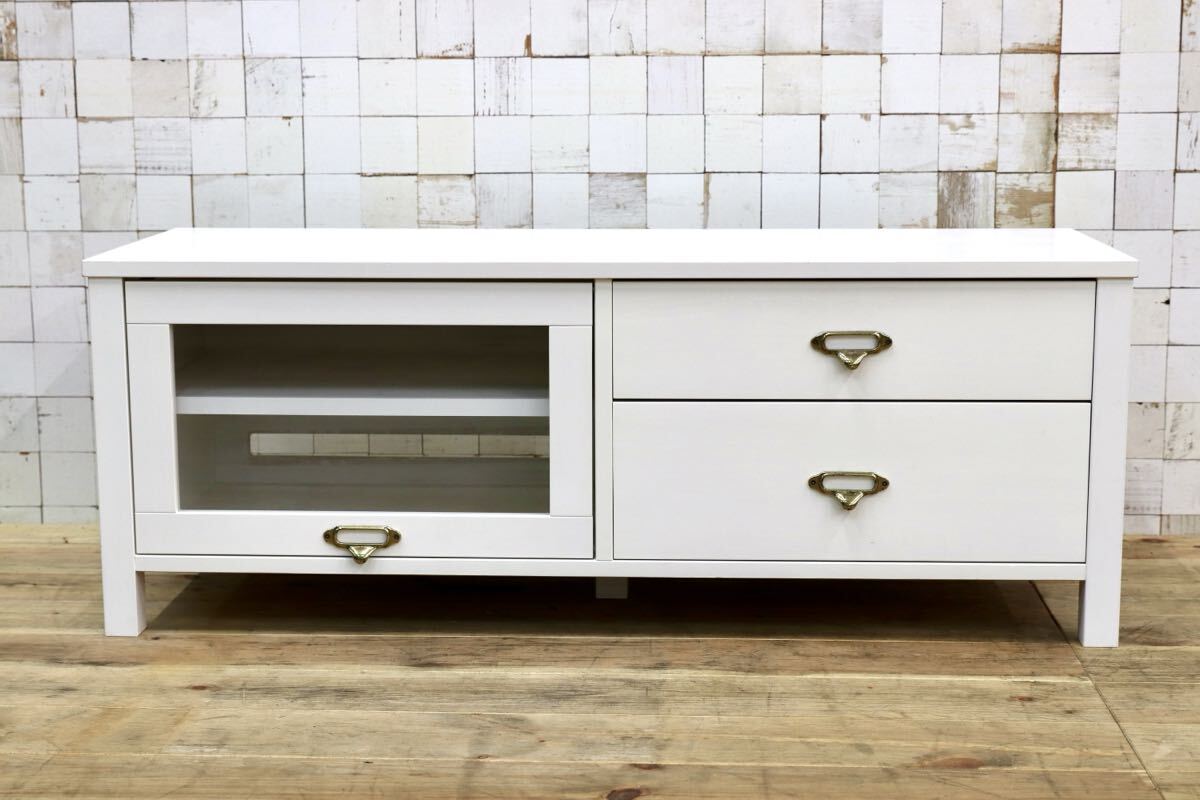 GMIK535C○MOMO NATURAL / モモナチュラル CIELE(シェル)シリーズ フラップ扉 リビング収納 テレビボード TVボード AVボード