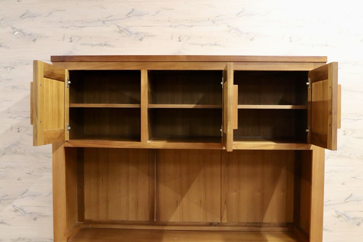 GMIK572○SCANTEAK / スキャンティーク 食器棚 カップボード 水屋棚 キャビネット リビングボード チーク材 北欧スタイル 廃番