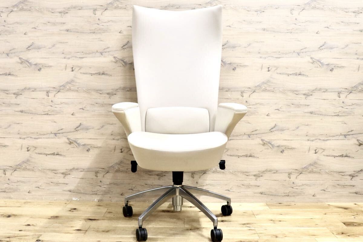 GMIK629E○ITOKI / イトーキ X-4 ハイバック チェア デスクチェア オフィスチェア 書斎椅子 エグゼクティブチェア 合皮 ハイクラスモダン