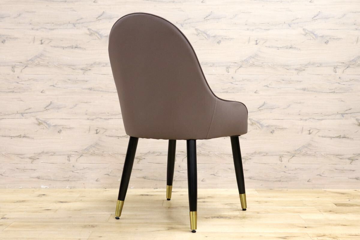 GMIS334D○モダン ダイニングチェア セミアームチェア 椅子 食卓椅子 レザー シンプル スタイリッシュ インテリア