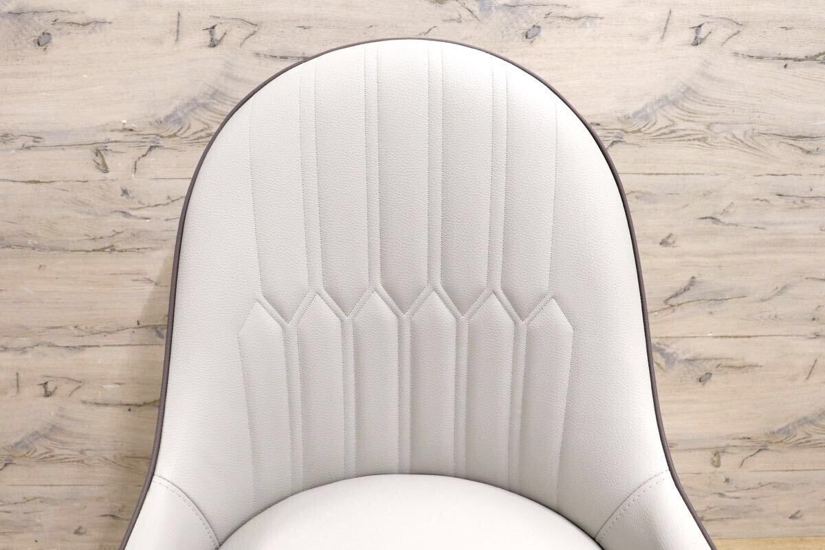 GMIS334D○モダン ダイニングチェア セミアームチェア 椅子 食卓椅子 レザー シンプル スタイリッシュ インテリア