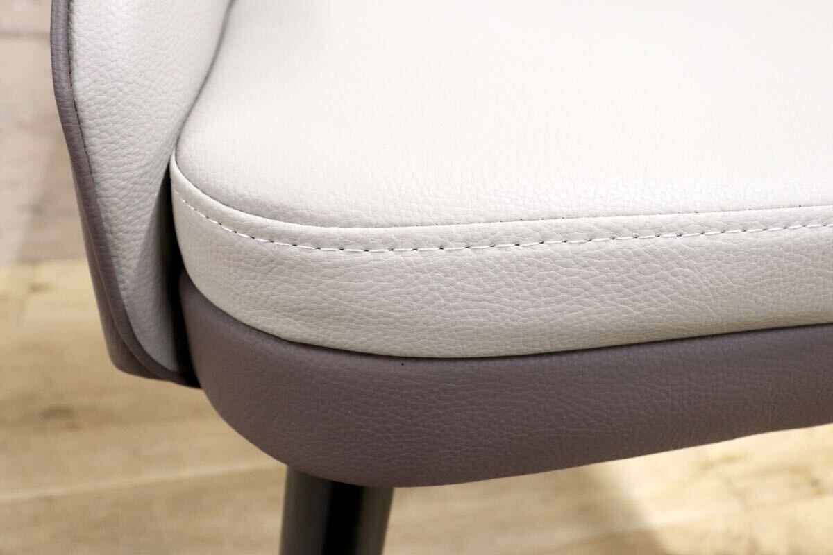 GMIS334D○モダン ダイニングチェア セミアームチェア 椅子 食卓椅子 レザー シンプル スタイリッシュ インテリア