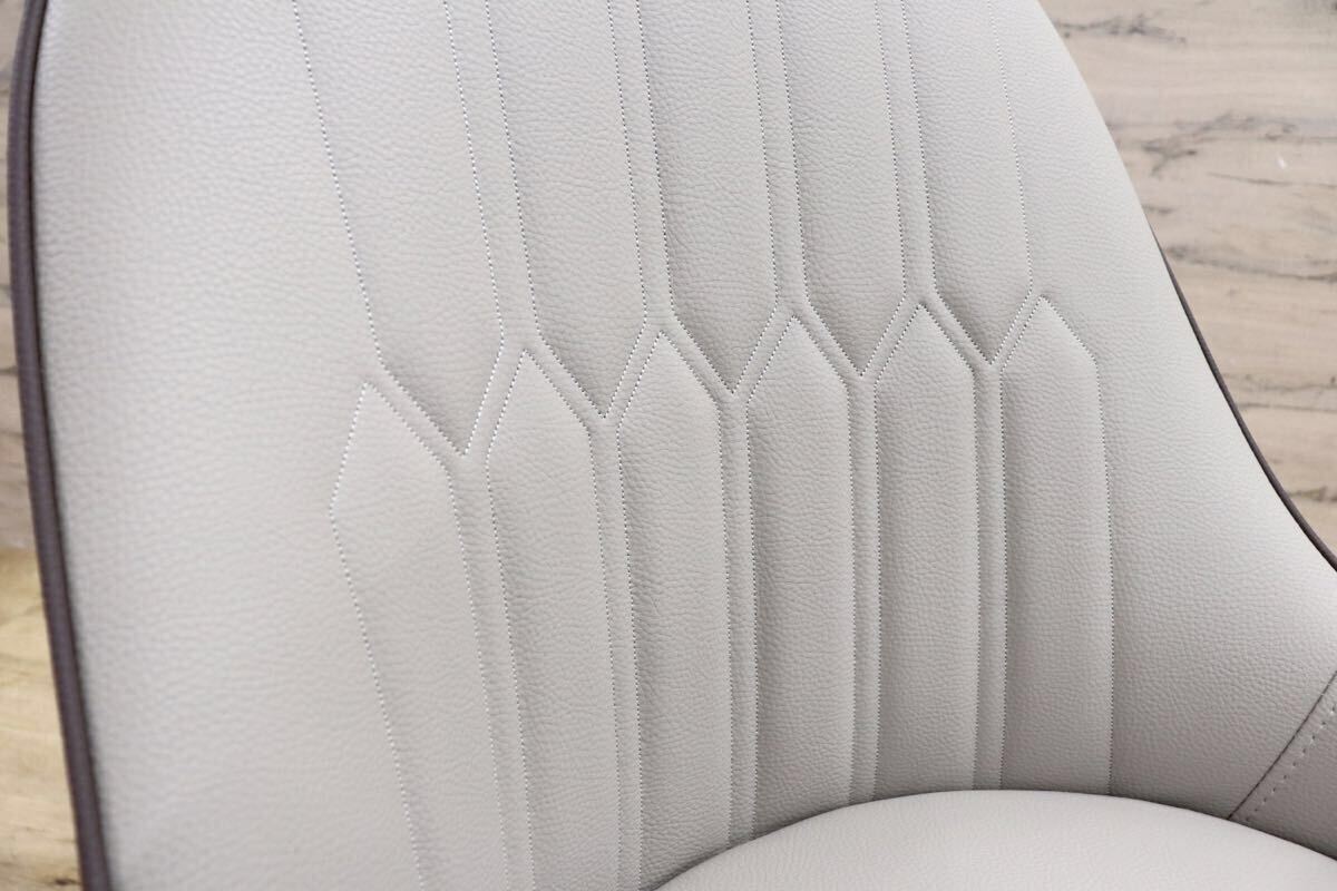 GMIS334D○モダン ダイニングチェア セミアームチェア 椅子 食卓椅子 レザー シンプル スタイリッシュ インテリア