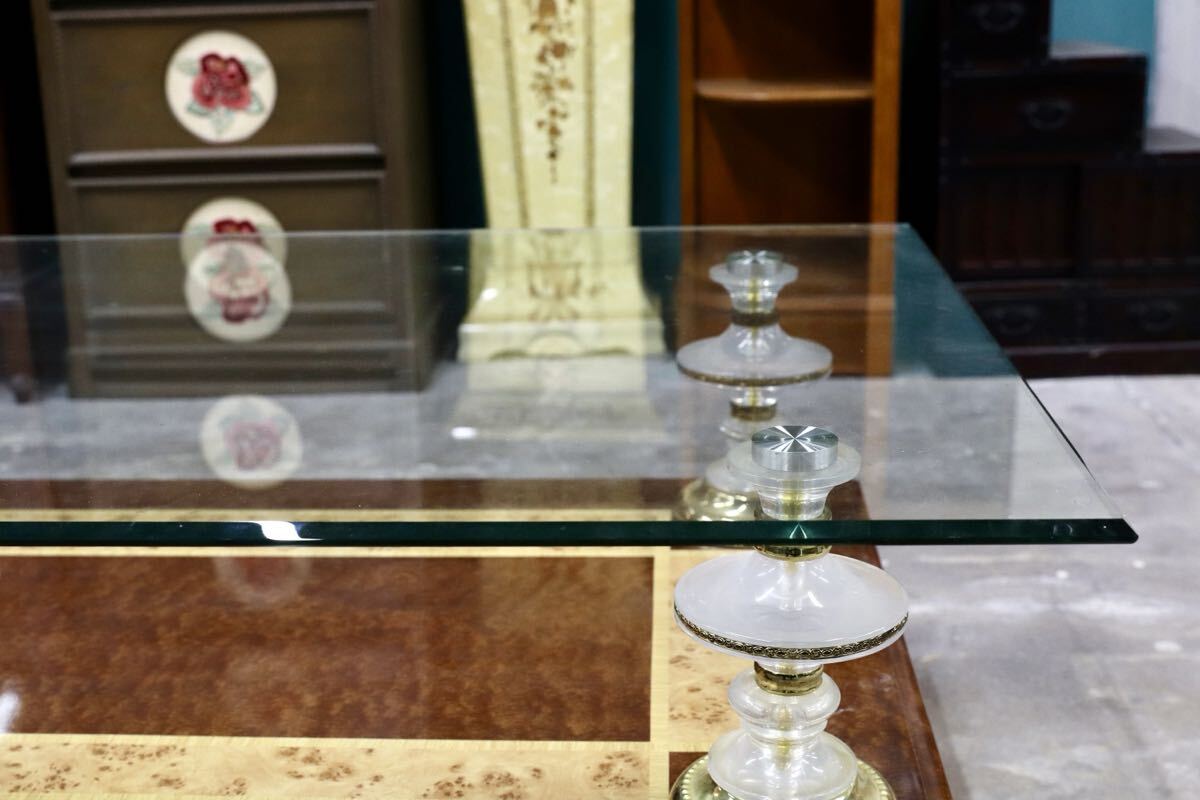 GMIK721○ラグジュアリー モダン センターテーブル リビングテーブル ガラステーブル 西洋 クラシック 応接机