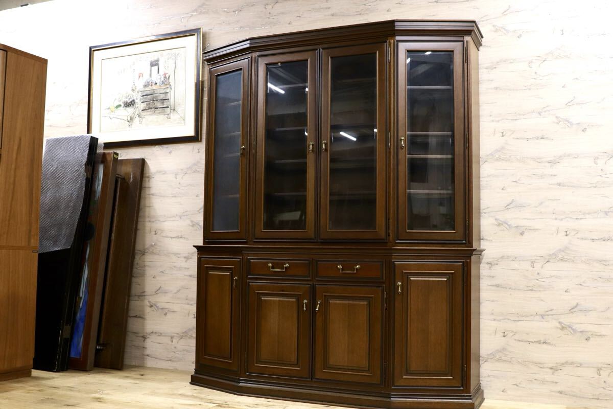 GMIK771○maruni / マルニ ROYAL ロイヤル キャビネット 飾り棚 リビングボード 食器棚 カップボード 定価約128万