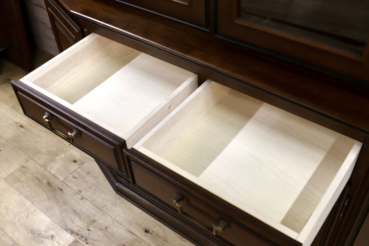 GMIK771○maruni / マルニ ROYAL ロイヤル キャビネット 飾り棚 リビングボード 食器棚 カップボード 定価約128万