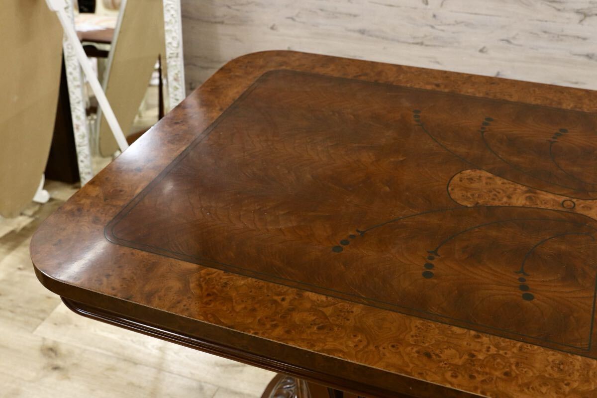 GMIS421○イタリア製 クラシック エレガント ロココ調 ダイニングテーブル 食卓テーブル ヴィンテージ アンティーク