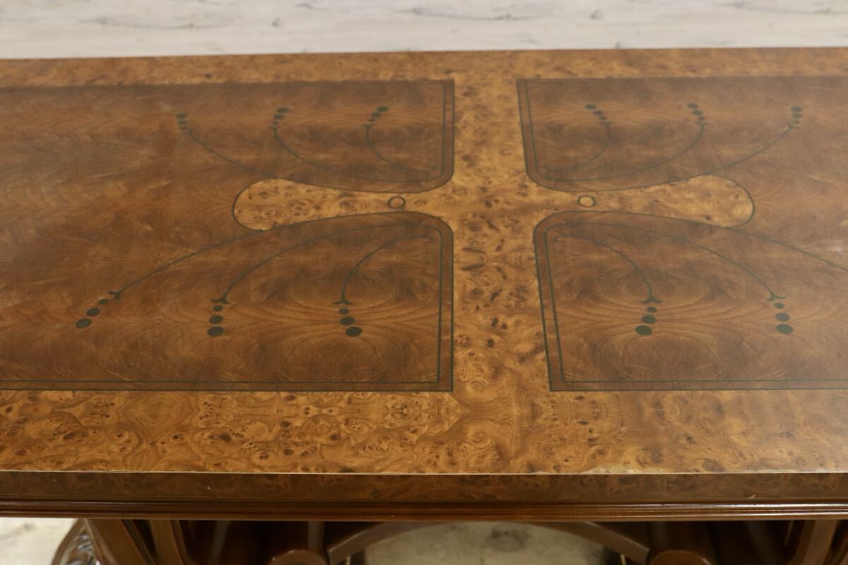 GMIS421○イタリア製 クラシック エレガント ロココ調 ダイニングテーブル 食卓テーブル ヴィンテージ アンティーク