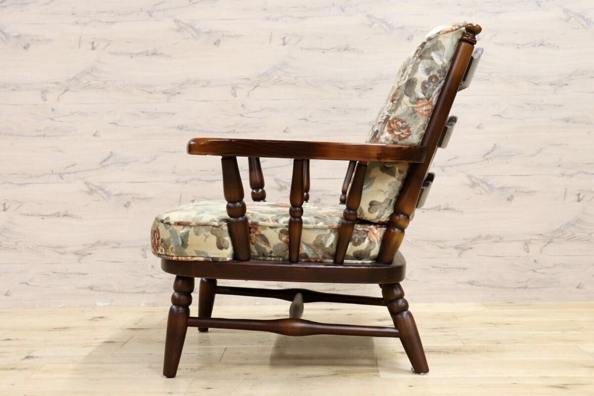 GMIS414C○飛騨産業 / HIDA キツツキ フロンティア アームチェア 椅子 1人掛けソファ ラウンジチェア 廃番 オールド カントリー 稀少