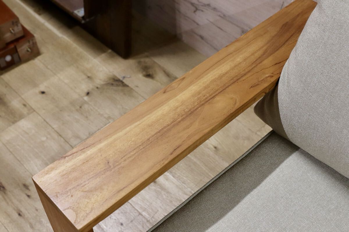 GMIH349○unico / ウニコ BREATH ブレス 3人掛けソファ トリプルソファ チーク無垢材 廃盤 人気シリーズ 北欧ヴィンテージスタイル 稀少