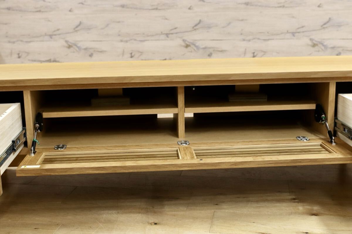 GMIS449C○飛騨産業 / HIDA キツツキ オーク材 テレビボード AVボード リビングボード 収納家具 定価約30万 モデルルーム展示品