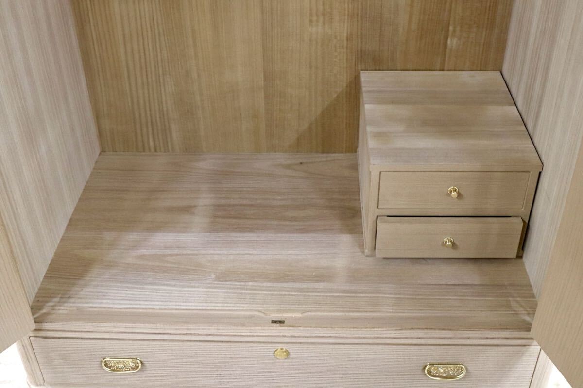 GMIS423○木匠 政成政輝作 伝統工芸 ワードローブ 洋服箪笥 桐箪笥 箪笥 タンス 着物箪笥