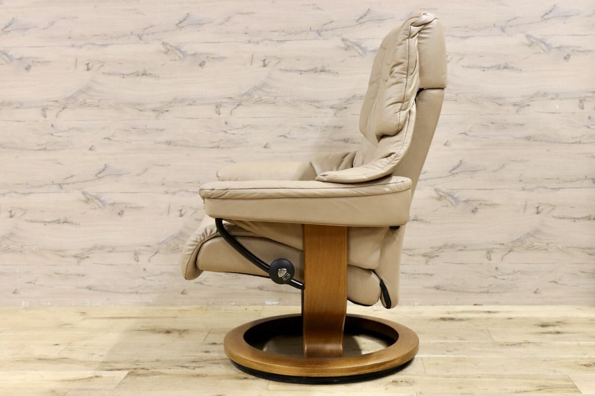 GMIK797B○EKORNES / エコーネス RENO レノ パーソナルチェア リクライニングチェア シングルソファ 本革 北欧 ノルウェー ベージュ