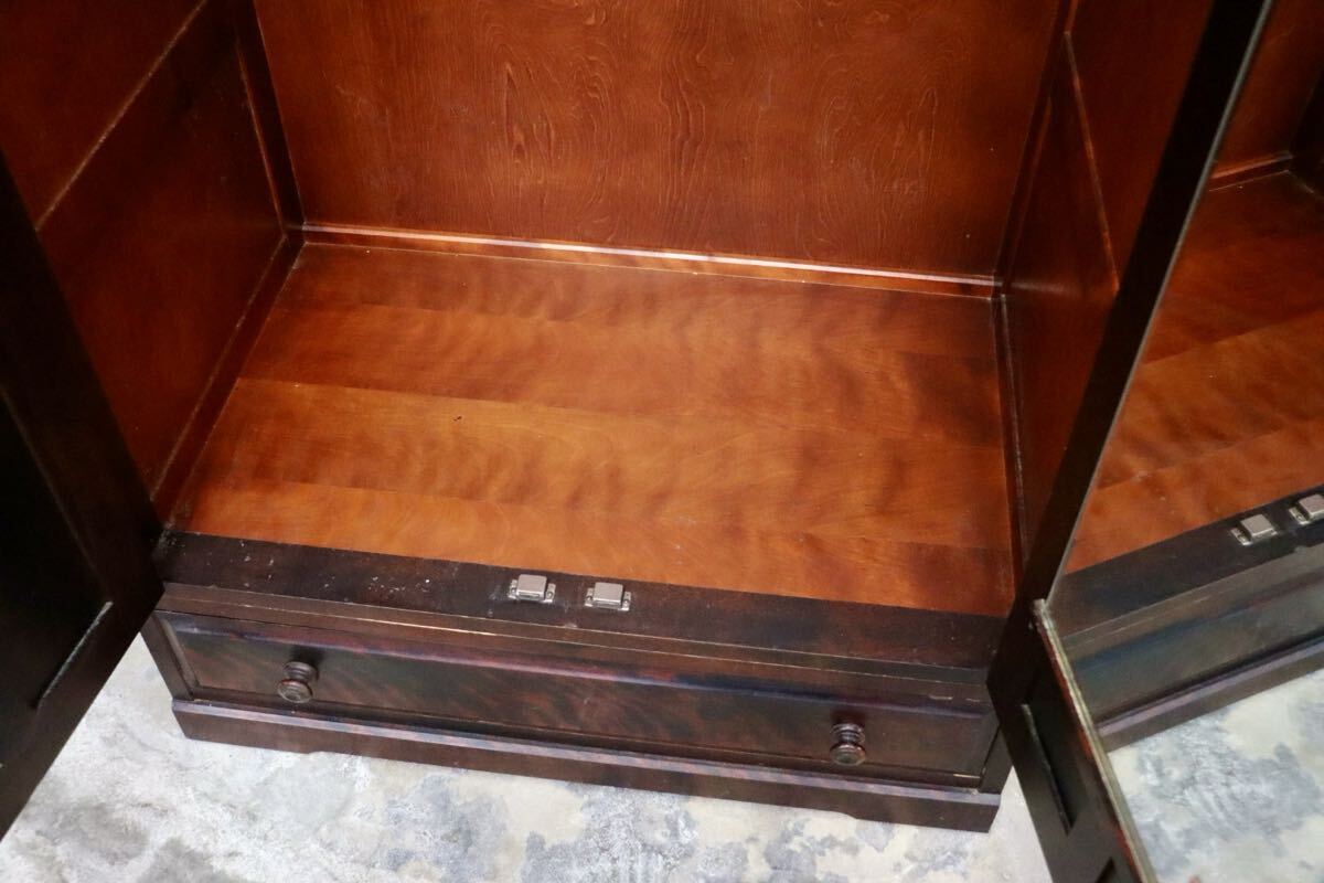 GMHH449C○北海道民芸家具 ワードローブ クローゼット 洋服タンス 樺材 無垢 和家具 和室 和モダン 古民家