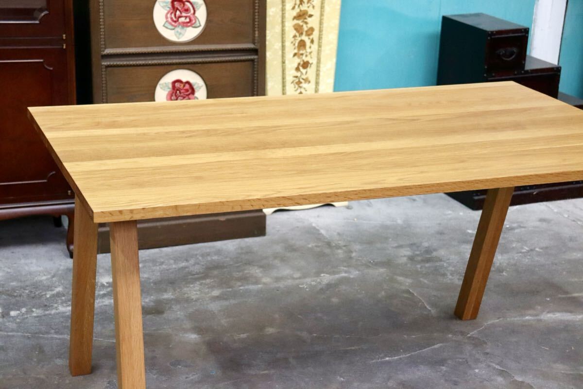 GMIS347○unico / ウニコ ELEMT エレムト ダイニングテーブル 食卓テーブル 作業台 オーク材 北欧スタイル モダン 定価約7.1万 展示品