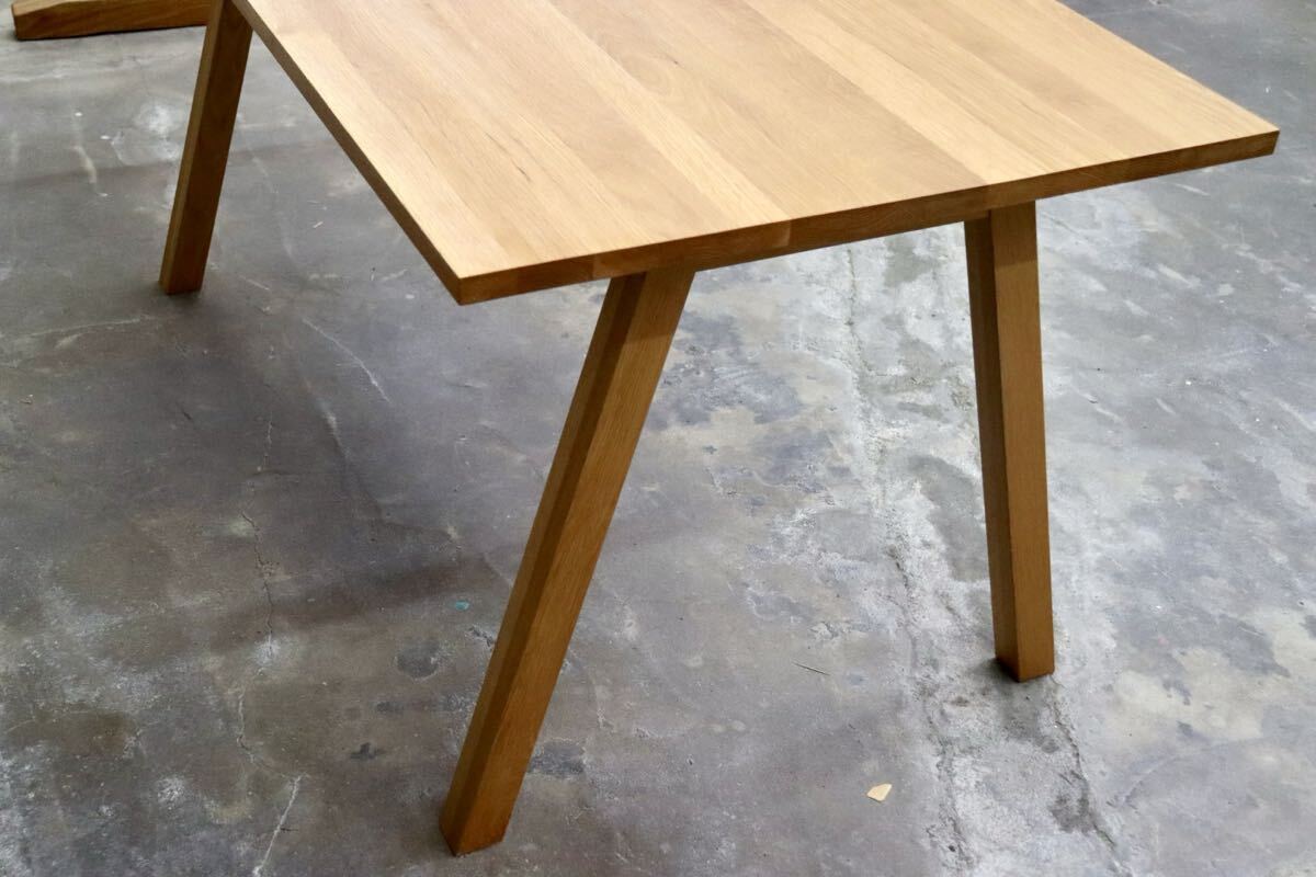 GMIS347○unico / ウニコ ELEMT エレムト ダイニングテーブル 食卓テーブル 作業台 オーク材 北欧スタイル モダン 定価約7.1万 展示品