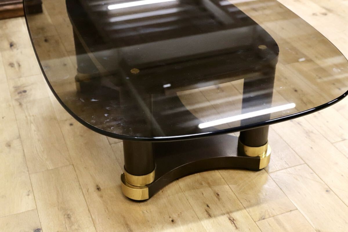 GMIK859○domani / ドマーニ Forza フォルザ THA495LD ガラステーブル センターテーブル リビングテーブル カリモク最高峰 クラシック