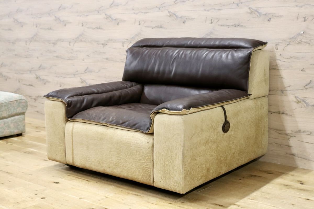 GMIK864B○rossi di albizzate / ロッシディアルビザーテ 1人掛けソファ シングルソファ 本革 ヴィンテージ イタリア 最高峰 約140万