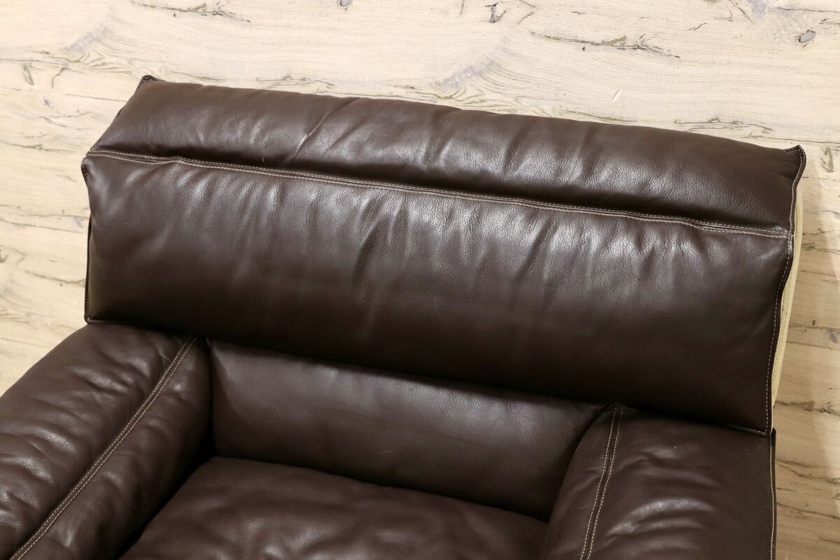 GMIK864B○rossi di albizzate / ロッシディアルビザーテ 1人掛けソファ シングルソファ 本革 ヴィンテージ イタリア 最高峰 約140万