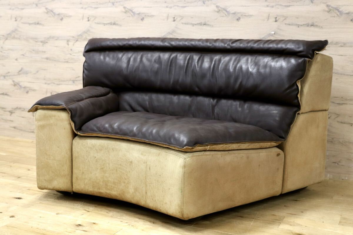 GMIK864C○rossi di albizzate / ロッシディアルビザーテ 1人掛けソファ 右アーム 本革 ヴィンテージ イタリア 最高峰 約140万