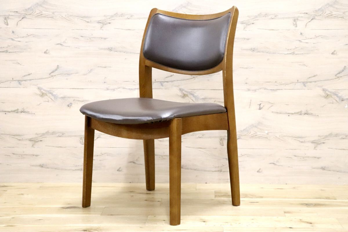 GMIS527C○シラカワ / shirakawa ダイニングチェア アームレスチェア 椅子 飛騨の家具 合皮 和モダン