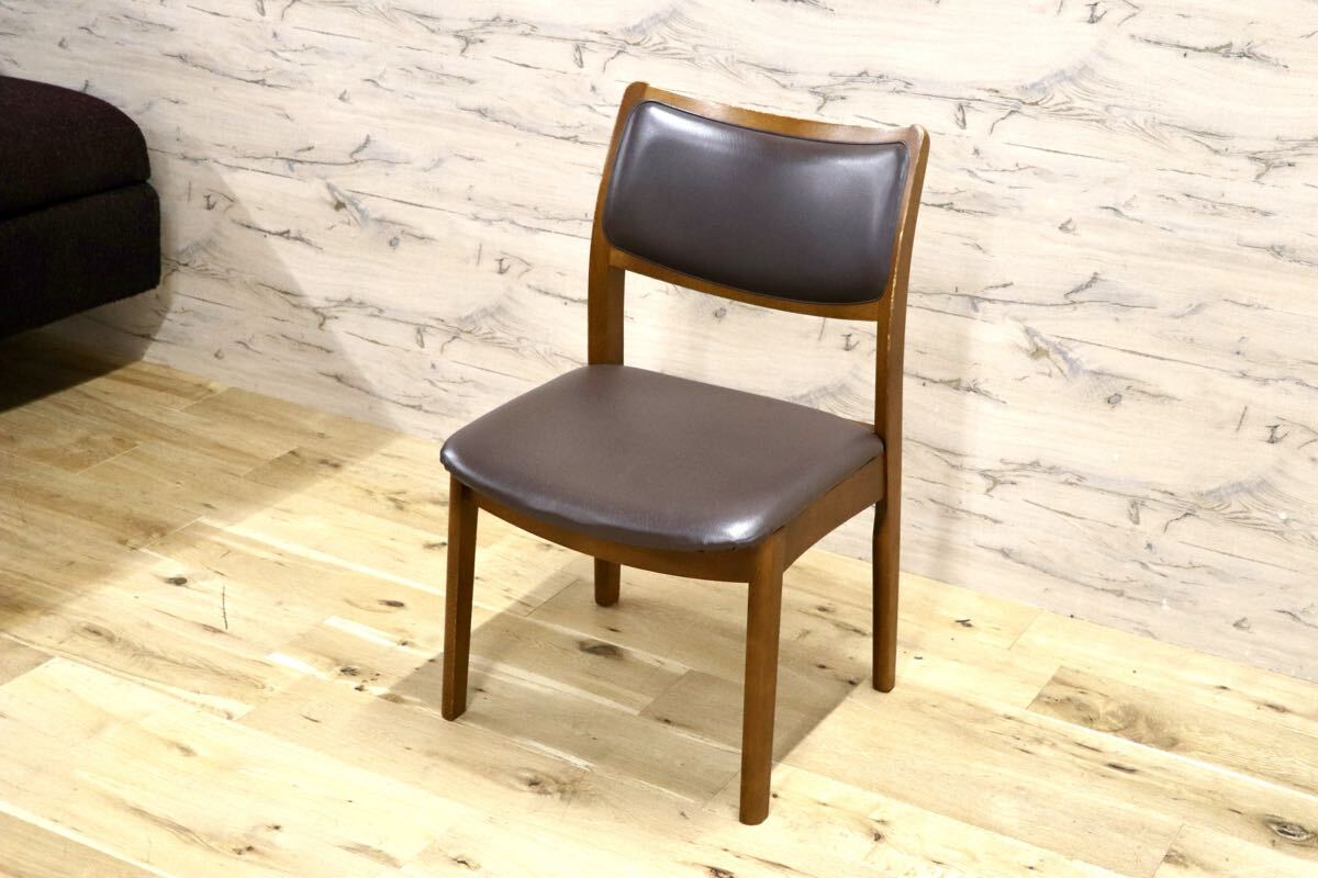 GMIS527C○シラカワ / shirakawa ダイニングチェア アームレスチェア 椅子 飛騨の家具 合皮 和モダン