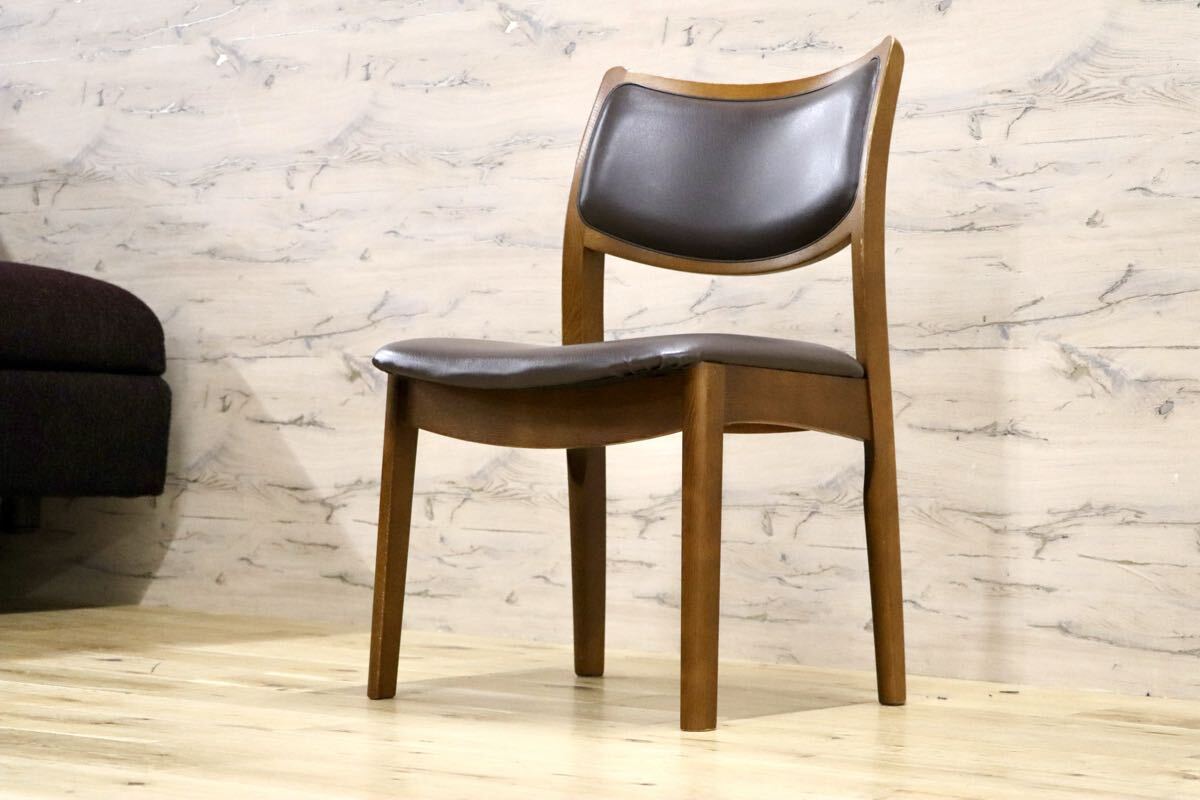 GMIS527C○シラカワ / shirakawa ダイニングチェア アームレスチェア 椅子 飛騨の家具 合皮 和モダン