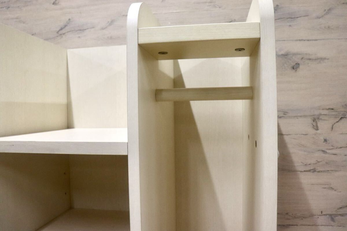 GMIH233○ITOKI /イトーキ ランドセルラック キッズ収納 子供用 ハンガーラック オープンラック キャスター付き 子供部屋 ホワイト