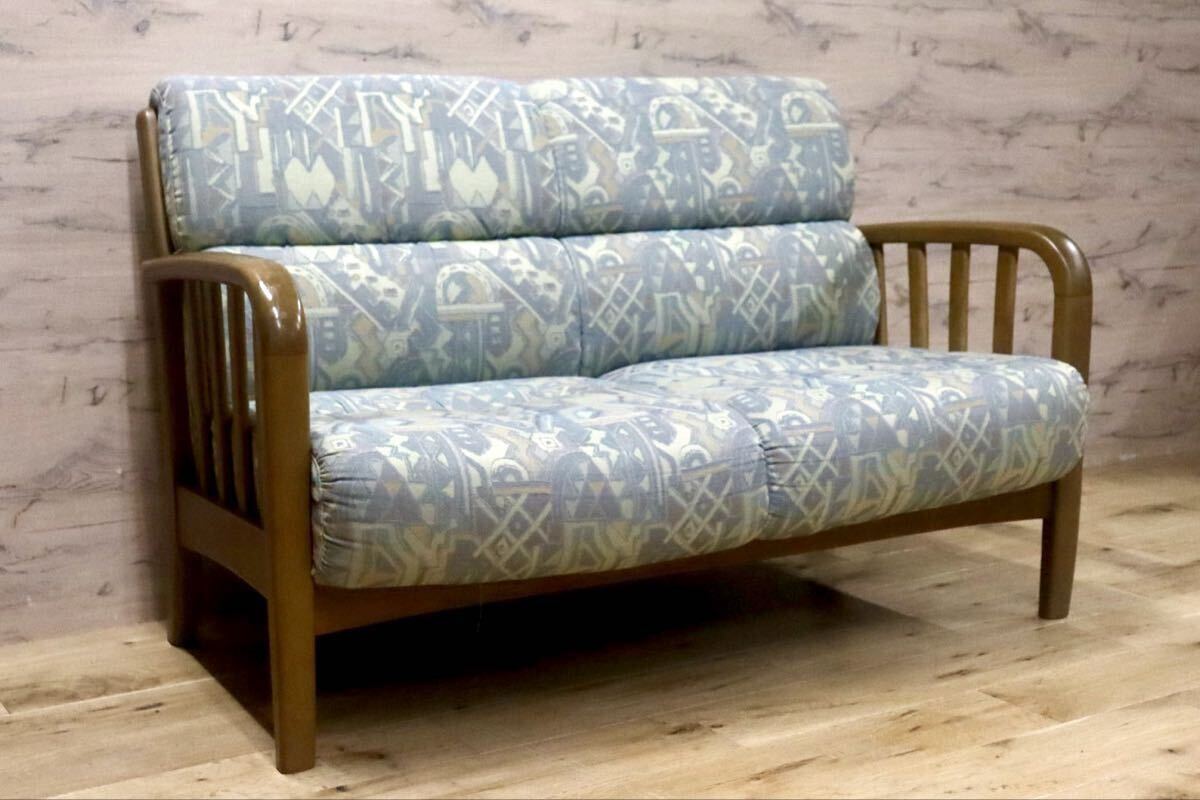 GMIH444A○maruni / マルニ 地中海 2人掛けソファ ラブソファ 2シーター アームソファ ファブリック ヴィンテージ レトロ