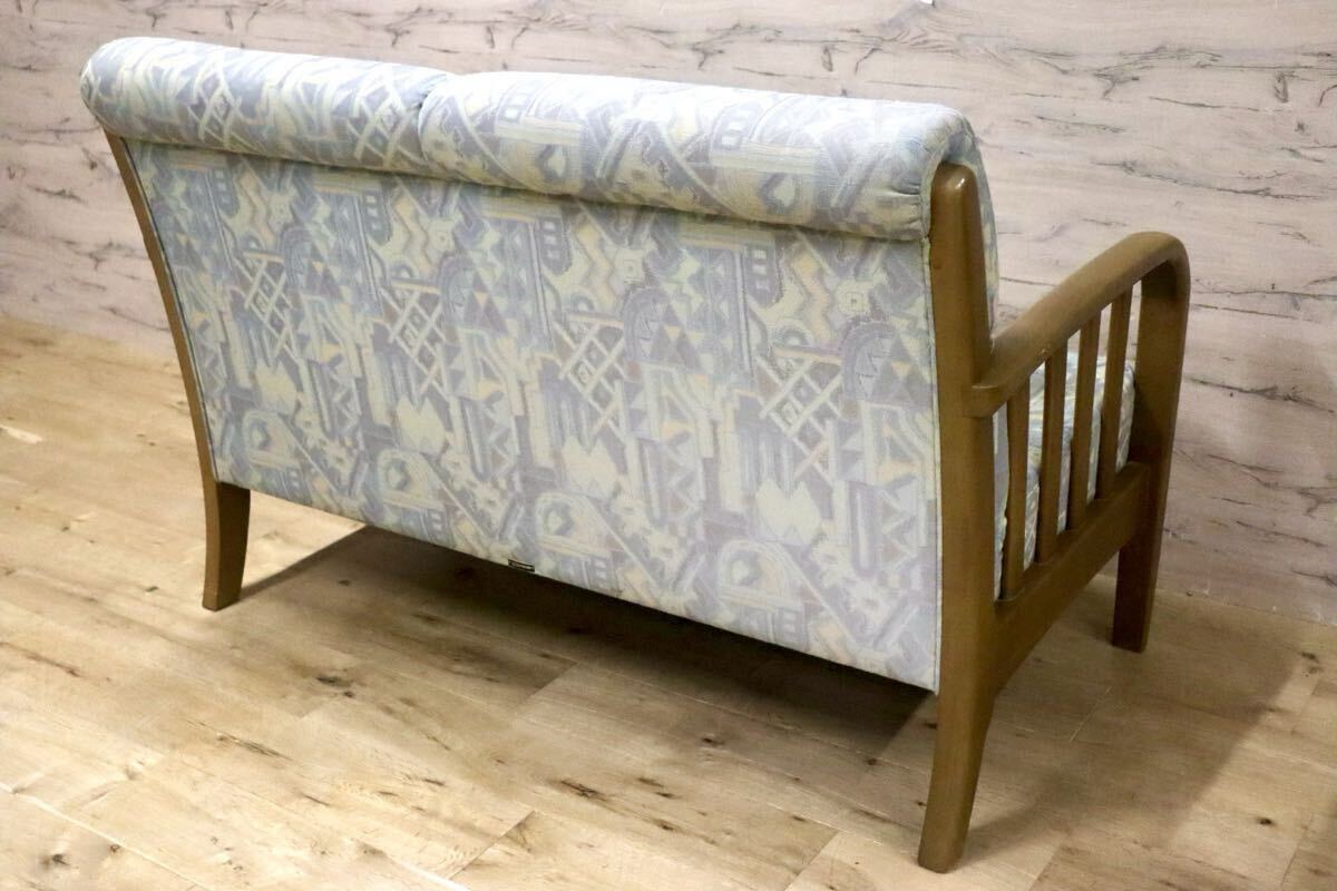 GMIH444A○maruni / マルニ 地中海 2人掛けソファ ラブソファ 2シーター アームソファ ファブリック ヴィンテージ レトロ