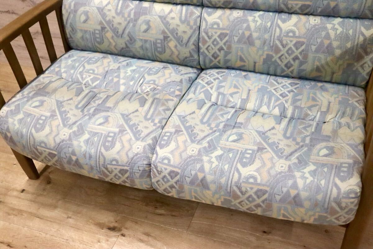 GMIH444A○maruni / マルニ 地中海 2人掛けソファ ラブソファ 2シーター アームソファ ファブリック ヴィンテージ レトロ