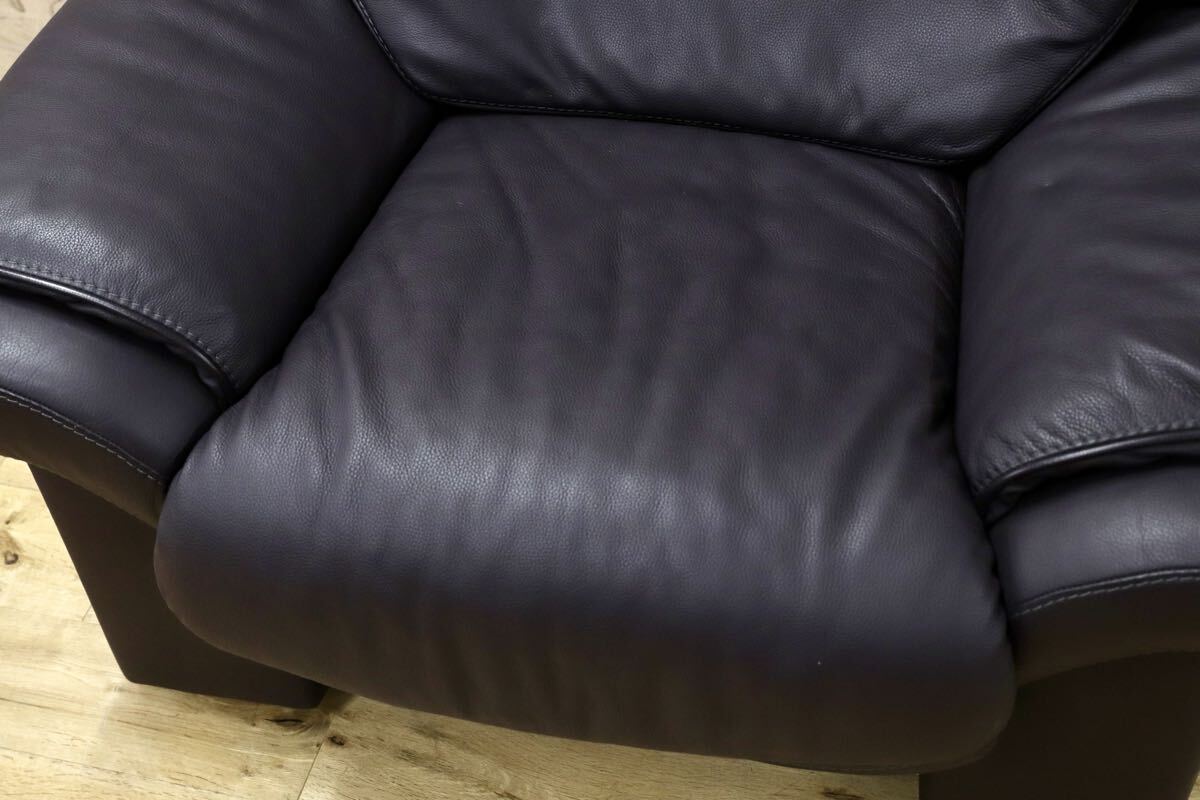 GMIK905A○himolla / ヒモラ パシフィック 1人掛けソファ シングルソファ ダークブラウン 総本革 IDC大塚家具 ドイツ 最高峰 定価約60万