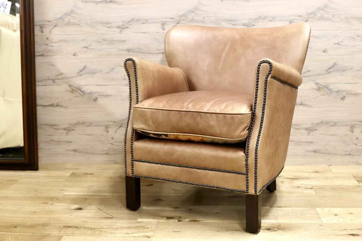 GMIS558○HALO / ハロ PROFESSOR ARM CHAIR プロフェッサー アームチェア 本革 レザー アスプルンド 定価約18万 展示品
