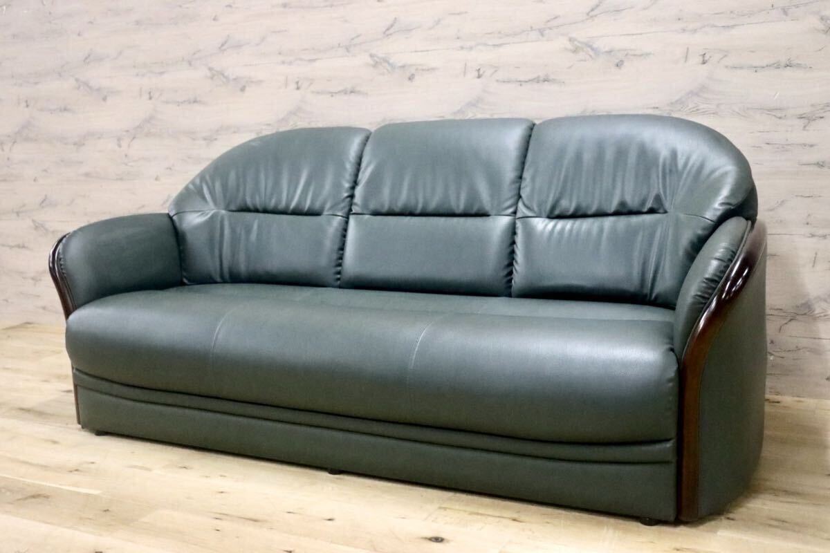 GMIS535○maruni / マルニ ベルサイユ グレース 3人掛けソファ トリプルソファ 長椅子 合皮 応接 クラシック ヨーロピアン 定価約26万