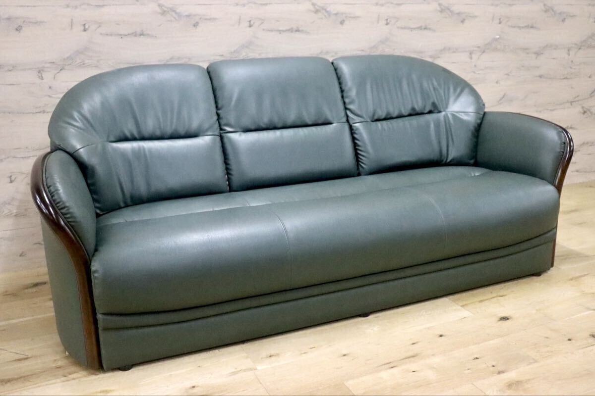 GMIS535○maruni / マルニ ベルサイユ グレース 3人掛けソファ トリプルソファ 長椅子 合皮 応接 クラシック ヨーロピアン 定価約26万