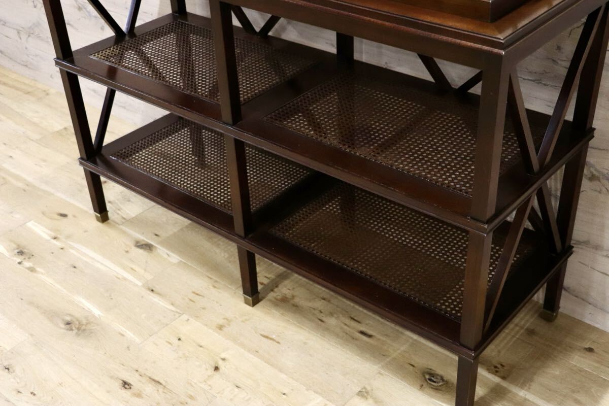 GMJK27C○SHERRILL / シェリル CTH Occasional コンソールシェルフ ラック 3段 トレイ付き クラシック アメリカ高級家具 稀少