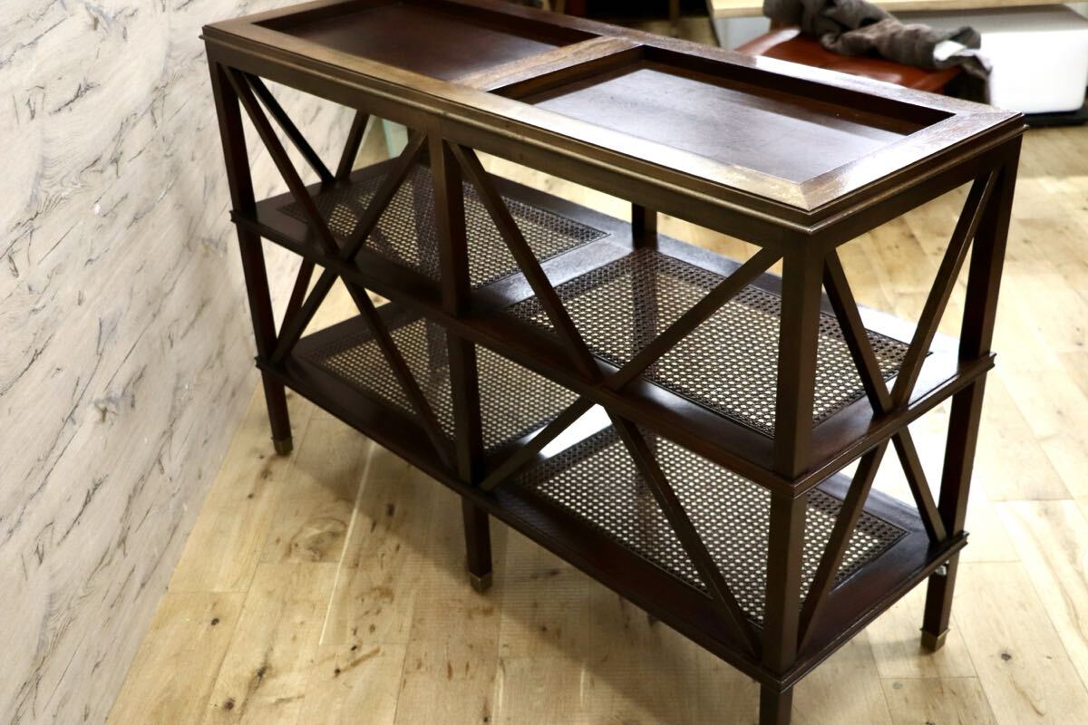 GMJK27C○SHERRILL / シェリル CTH Occasional コンソールシェルフ ラック 3段 トレイ付き クラシック アメリカ高級家具 稀少