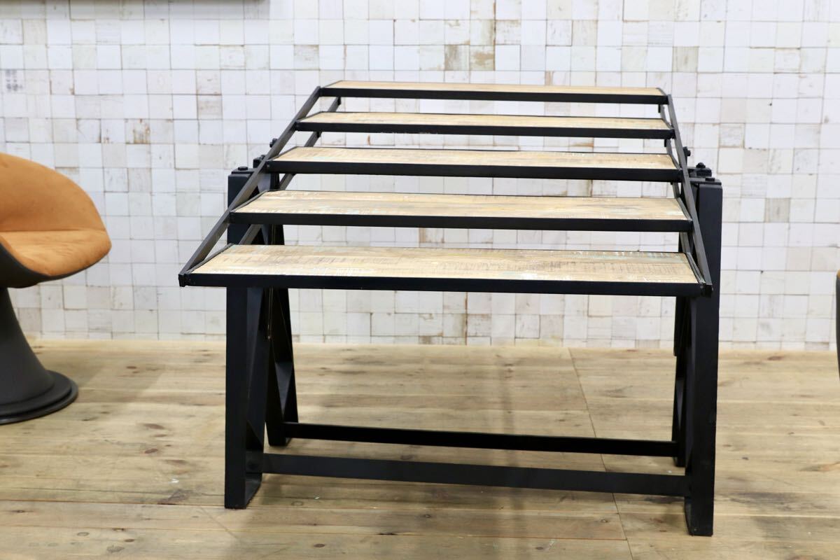 GMJS80○Trent Austin Design Urbana Incredible Convertible Dining Table コンバーチブルシェルフ インダストリアル 定価約15万 展示品